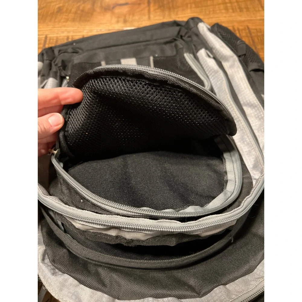 J World New York Black Grey Backpack Laptop Bag School Travel Work Student Urban